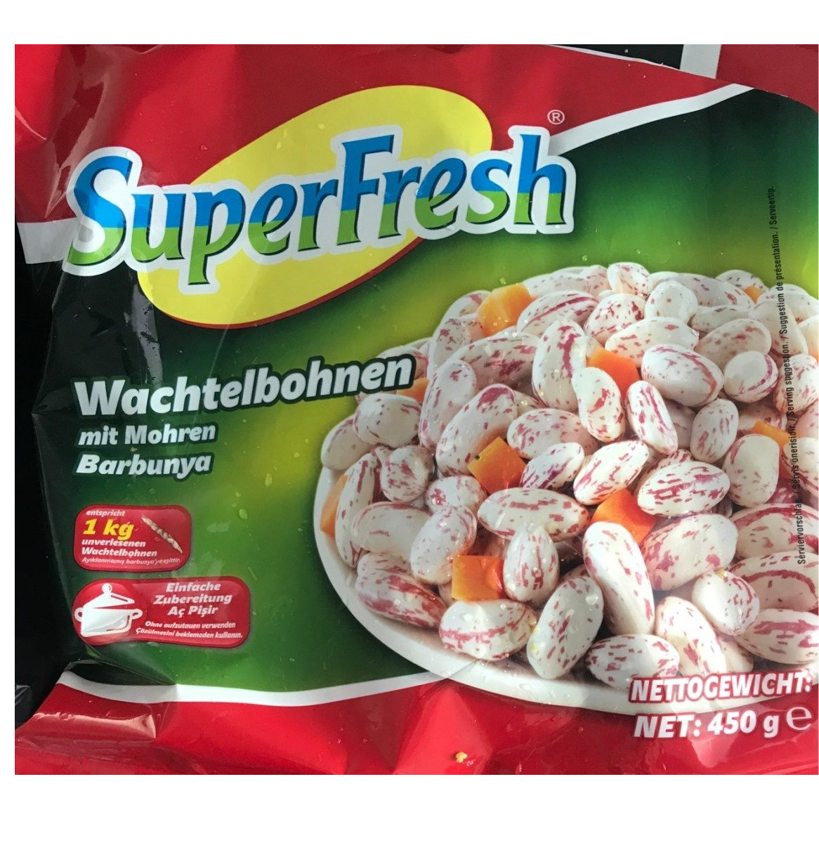 SUPERFRESH WORTELBONEN 450G
