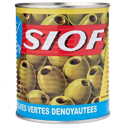 SIOF GROENE OLIJVEN ZONDER PIT 850 GR